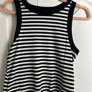 Old Navy Black and White Striped Tank Top